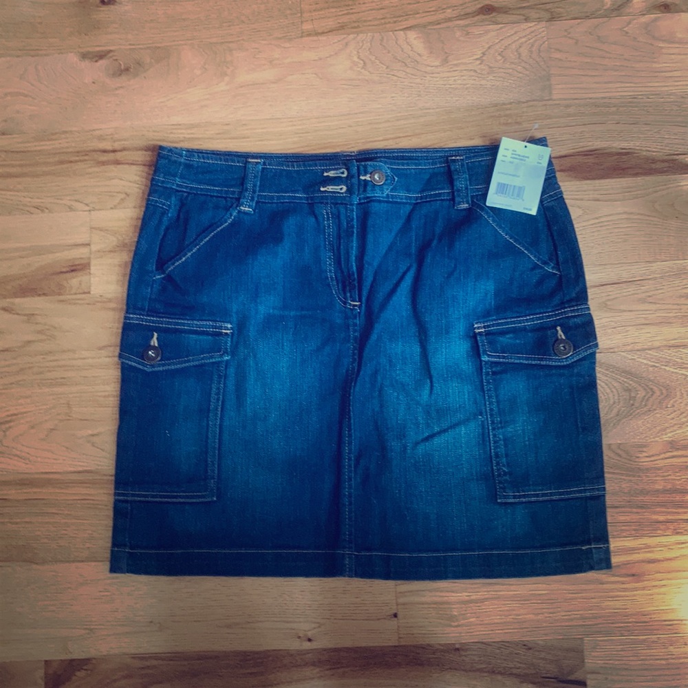 NWT- Axcess- Utility Skirt- Blue Jean- Size 14